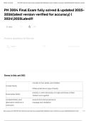 PN 3004 Final Exam fully solved & updated 2025-2026&lpar;latest version verified for accuracy&rpar; &vert; 20242025Latest&excl;&excl;