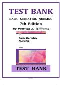 Basic Geriatric Nursing &ndash; 7th Edition by Patricia A&period; Williams &vert; Complete Test Bank with Answers