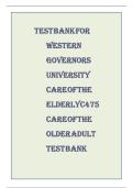 Care of The Older Adult -TEST BANK&period;