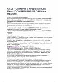 CCLE - California Chiropractic Law Exam &lpar;COMPREHENSIVE ORIGINAL REVIEW&rpar;