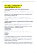 PUP 3002 QUESTIONS & ANSWERS&lpar;RATED A&plus;&rpar;