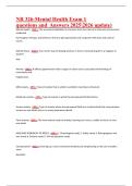 NR 326-Mental Health Exam 1  questions and  Answers 20252026 update&rpar;