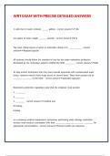 WRT EXAM WITH PRECISE DETAILED ANSWERS
