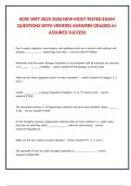 IICRC WRT 2025-2026 NEW MOST TESTED EXAM QUESTIONS WITH VERIFIED ANSWERS GRADED A&plus; ASSURED SUCCESS 