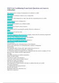 ESCO Air Conditioning Exam Guide Questions and Answers UPDATED