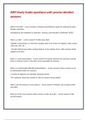 WRT Certification Exam with precise detailed answers