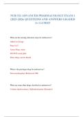 NUR 521 ADVANCED PHARMACOLOGY EXAM 1 &lpar;2025-2026&rpar; QUESTIONS AND ANSWERS GRADED A&plus; LATEST 