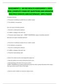 ASSESSMENT 1 NR 302 HEALTH ASSESSMENT 1 2025-2026 COMPLETE EXAM SET QUESTIONS AND