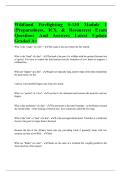 Wildland Firefighting 1C Exam Questions And Answers Latest Update Graded A&plus;