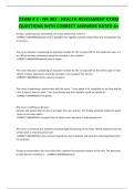 EXAM - 2 - NR 302 - HEALTH ASSESSMENT EXAM QUESTIONS WITH CORRECT ANSWERS RATED
