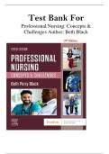 Test Bank For Professional Nursing&colon; Concepts & Challenges 10th Edition&period; By Beth Perry Black&period; Latest Version