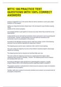 MTTC 106 PRACTICE TEST QUESTIONS WITH 100&percnt; CORRECT ANSWERS 