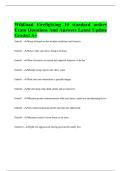 Wildland Firefighting 10 standard orders Exam Questions And Answers Latest Update Graded A&plus;