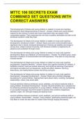 MTTC 106 SECRETS EXAM COMBINED SET QUESTIONS WITH CORRECT ANSWERS 