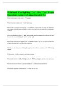 Wildland Firefighting CH&period;1 Fireline Safety Exam Questions Answers Latest Graded A&plus;
