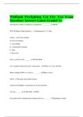 Wildland Firefighting Cal Fire Test Exam Questions Answers Latest Graded A&plus;