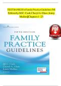 Test Bank for Family Practice Guidelines 5th Edition &vert; Jill C&period; Cash&comma; Cheryl A&period; Glass&comma; Jenny Mullen &vert; Verified 2025&ndash;2026 Update