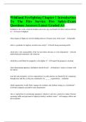 Wildland Firefighting Chapter 1 Introduction To The Fire Service Fire Safety Exam Questions Answers Latest Graded A&plus;