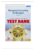 Test Bank for Managerial Accounting for Managers, 5th Edition by Eric Noreen,ISBN;9781259578540 All Chapters Covered ||COMPLETE GUIDE A+.