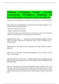 Wildland Firefighting Chapter 1 Fireline Construction "Firefighter's Handbook On Exam Questions Answers Latest Graded A&plus;