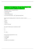 Wildland Firefighting Exam Questions And Answers Latest Update Graded A&plus;