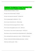 Wildland Firefighting Exam Questions And Answers Latest Update Graded A&plus;