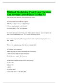 Wildland Firefighting Final Exam Questions And Answers Latest Update Graded A&plus;