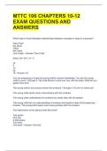 MTTC 106 CHAPTERS 10-12 EXAM QUESTIONS AND ANSWERS 