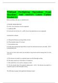 Wildland Firefighting Operations Exam Questions And Answers Latest Update Graded A&plus;