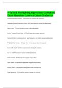 Wildland Firefighting Operations Exam Questions Answers Latest Update Graded A&plus;