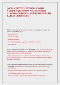 SoCRA CERTIFICATION EXAM WITH  VERIFIED QUESTIONS AND ANSWERS&vert;&vert;  ALREADY GRADED A&plus; &vert;&vert; GURANTEED PASS&vert;&vert;  LATEST VERSION 2025