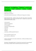 Wildland Firefighting Training S-130 Exam Questions And Answers Latest Update Graded A&plus;