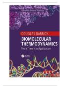 Solutions Manual for Biomolecular Thermodynamics&colon; From Theory to Application&comma; 1st Edition by Douglas Barrick &vert; Massachusetts Institute of Technology &lpar;MIT&rpar; Edition &vert; Complete Verified Solutions