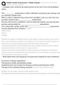 NR302- Health Assessment 1- Week 3 eDapt