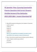 PA Sprinkler Fitter Licensing Examination  Practice Questions And Correct Answers  &lpar;Verified Answers&rpar; Plus Rationales  2025&vert;2026 Q&A &vert; Instant Download Pdf 
