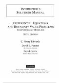 Instructor&rsquo;s Solutions Manual &mdash; Differential Equations and Boundary Value Problems&colon; Computing and Modeling&comma; 6th Edition &mdash; C&period; Henry Edwards&comma; David E&period; Penney&comma; David T&period; Calvis &mdash; ISBN 9780137540129