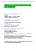 302 PSYCH UMICH EXAM QUESTIONS AND ANSWERS