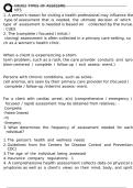 NR302 TYPES OF ASSESSMENTS 