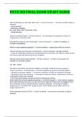 PSYC 302 FINAL EXAM STUDY GUIDE WITH COMPLETE SOLUTIONS