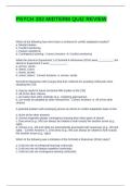 PSYCH 302 MIDTERM QUIZ REVIEW 2025-2026 QUESTIONS AND ANSWERS