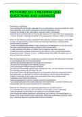 PSYCH302 CH&period; 4 READING QUIZ QUESTIONS AND ANSWERS