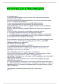 PSYCH302 CH&period; 9 READING QUIZ QUESTIONS AND AANSWERS 