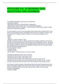 PSYCH302 CH&period; 15 READING QUIZ QUESTIONS AND ANSWERS