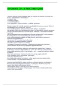 SYCH302 CH&period; 3 READING QUIZ WITH COMPLETE SOLUTIONS