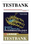 Test Bank for Basic and Clinical Pharmacology 14th Edition Katzung Trevor! RATED A+