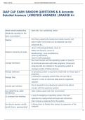 IAAP CAP EXAM RANDOM QUESTIONS & & Accurate  Detailed Answers VERIFIED ANSWERS GRADED A&plus; 