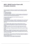 HRCI- SPHR Practice Exam with Complete Solutions