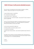 NUR 131 Exam 4 with precise detailed answers