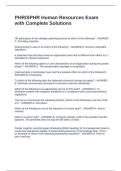 PHR SPHR Human Resources Exam with Complete Solutions