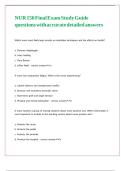 NUR 150 Final Exam Study Guide questions with accurate detailed answers 